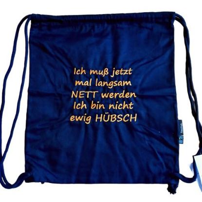 Bild von Freizeitbeutel "HÜBSCH", navy mit Neonorange