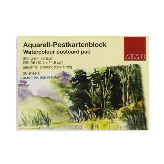 Picture of Aquarell-Postkartenblock A6 300 gr. 20 Blatt