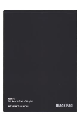 Picture of Fotokartonblock schwarz 300gr. A4 10Bl.