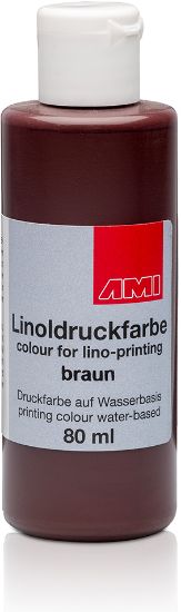 Bild von Linoldruckfarbe 80ml. braun