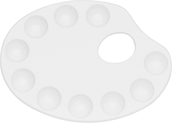 Bild von Kunststofffarbpalette oval