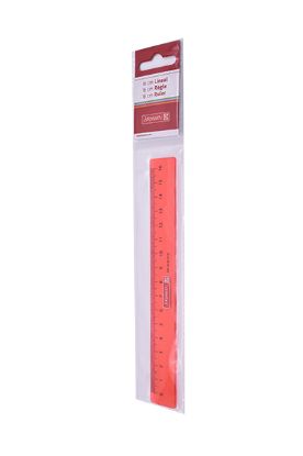 Bild von Lineal transparent 16cm - rot