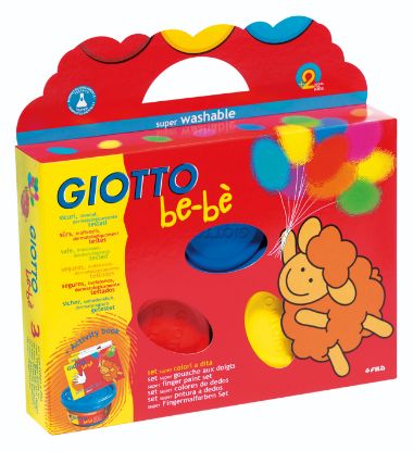 Bild von Giotto be-be Fingerfarben 3x 100ml. + Album