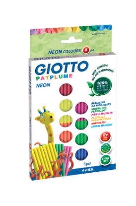 Show details for Giotto Patplume Knetmasse neon 8x33gr. Picture of Giotto Patplume Knetmasse neon 8x33gr.