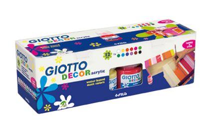 Picture of Giotto Acrylfarben 12x25ml. sort.