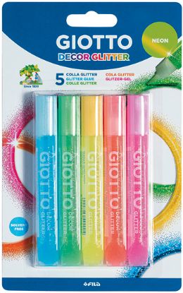 Zeige Details für Giotto Glitter Kleber Neon 5x 10,5ml. Bild von Giotto Glitter Kleber Neon 5x 10,5ml.