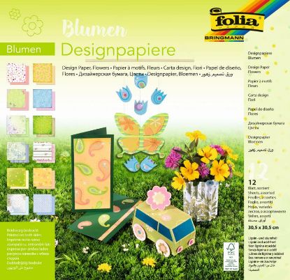 Picture of Designpapierblock Blumen