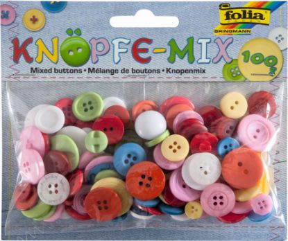 Zeige Details für Knöpfe Mix farblich sort. Bild von Knöpfe Mix farblich sort.