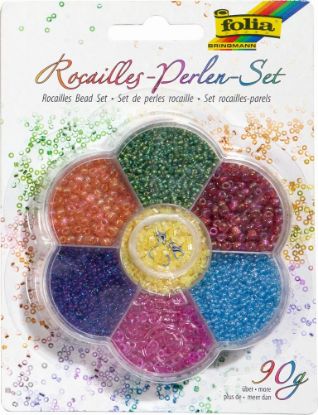 Zeige Details für Rocailles Perlen bunt sortiert Bild von Rocailles Perlen bunt sortiert