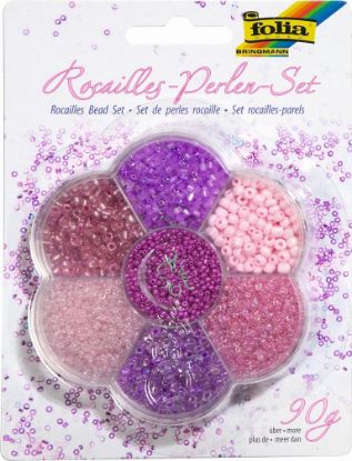 Zeige Details für Rocailles Perlen sort. rosa/lila Bild von Rocailles Perlen sort. rosa/lila