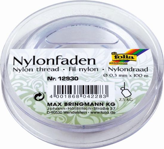 Picture of Nylonfaden auf Spule 0,3mm x 100m transparent