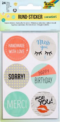 Show details for Rund Sticker COOL WISHES 24 Sticker Picture of Rund Sticker COOL WISHES 24 Sticker