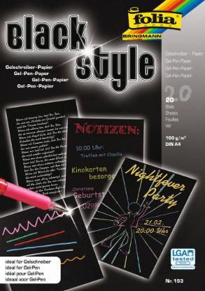 Zeige Details für Black-Style Gelschreiber Papier A4 Bild von Black-Style Gelschreiber Papier A4