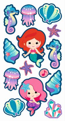 Show details for Pailletten Sticker Meerjungfrau 14 Stk. 1 Blatt Picture of Pailletten Sticker Meerjungfrau 14 Stk. 1 Blatt