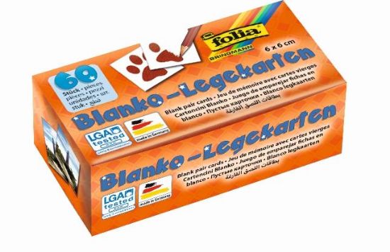 Picture of Blanko Legekarten 6x6cm 60 Karten