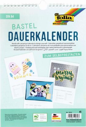 Picture of Dauerkalender A4 weiß Druck schwarz