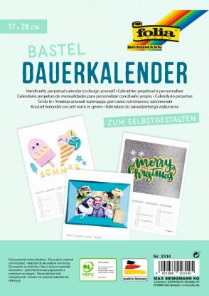 Zeige Details für Dauerkalender 17x24cm weiß Bild von Dauerkalender 17x24cm weiß