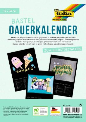 Zeige Details für Dauerkalender 17x24cm schwarz Bild von Dauerkalender 17x24cm schwarz