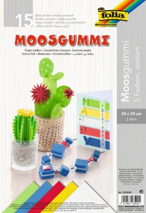 Picture of Moosgummi 20x29cm 5 Farben sortiert