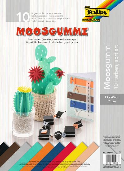 Picture of Moosgummi 40x29cm 10 Farben sortiert