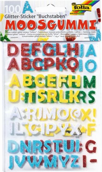 Picture of Moosgummi Glitter Sticker Buchstaben