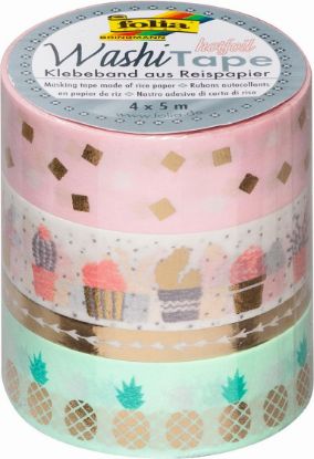 Zeige Details für Washi-Tape 4er-Set gold Bild von Washi-Tape 4er-Set gold