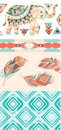 Zeige Details für Washi-Tape 4er-Set Boho Bild von Washi-Tape 4er-Set Boho