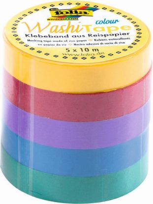 Bild von Washi-Tape 5er-Set Streifen bunt