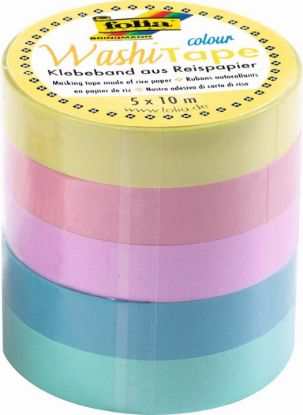 Zeige Details für Washi-Tape 5er-Set Streifen pastell Bild von Washi-Tape 5er-Set Streifen pastell