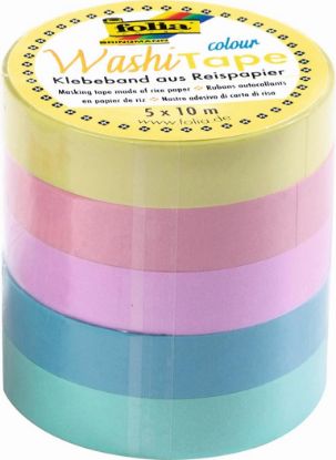 Bild von Washi-Tape 5er-Set Streifen pastell