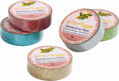 Zeige Details für Glitzer Tape einzeln türkis Bild von Glitzer Tape einzeln türkis