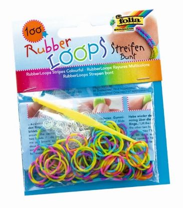 Zeige Details für Rubber Loops Streifen bunt Bild von Rubber Loops Streifen bunt