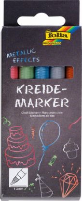 Bild von Kreidemarker 1-2mm metalic effects 5er