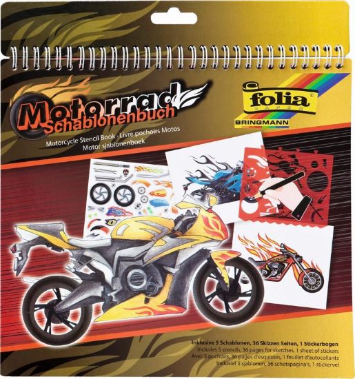 Picture of Schablonenbuch groß - Motorrad