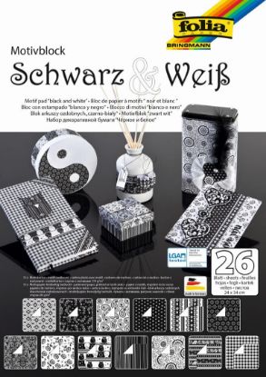 Show details for Motivblock schwarz/weiß 24x34cm Picture of Motivblock schwarz/weiß 24x34cm