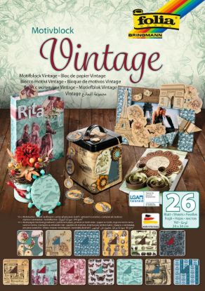 Show details for Motivblock Vintage 24x34cm Picture of Motivblock Vintage 24x34cm