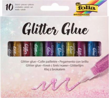 Bild von Glitterglue 9,5ml., 10er sort.