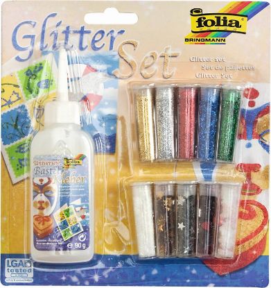 Zeige Details für Glitter Set mit Kleber Bild von Glitter Set mit Kleber