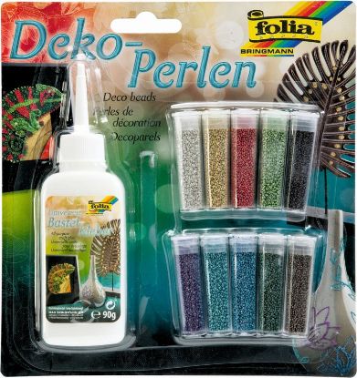 Zeige Details für Dekoperlen Set mit Kleber Bild von Dekoperlen Set mit Kleber
