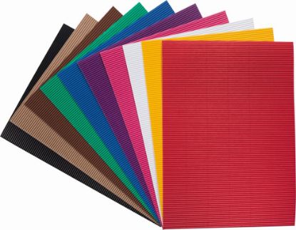 Zeige Details für Wellpappe 25x35cm farbig sort. 10 Bogen Bild von Wellpappe 25x35cm farbig sort. 10 Bogen