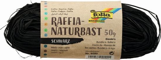 Bild von Raffia-Naturbast 50gr. Bündel - schwarz
