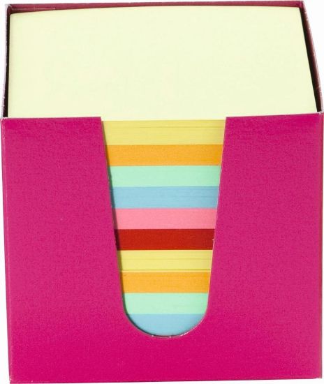Picture of Notizbox aus Pappe, Papier farbig sortiert