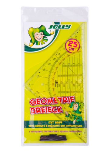 Picture of Jolly Geometrie Dreieck 25 cm transp. mit Griff