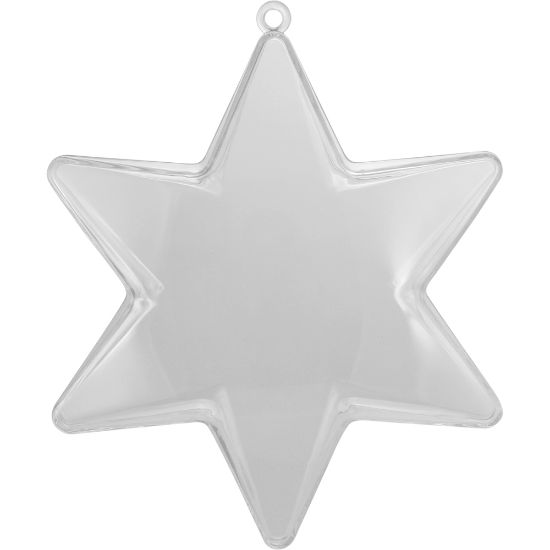 Bild von Kunststoffstern 2-teilig, kristallklar Höhe 10 cm