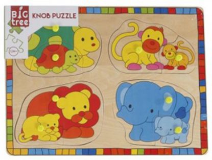 Zeige Details für Holzpuzzle Tiere Exotisch - Mutter - Kind Bild von Holzpuzzle Tiere Exotisch - Mutter - Kind