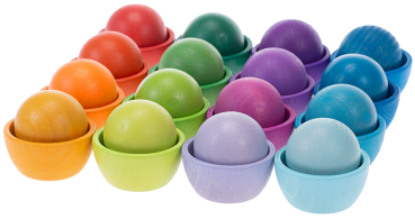 Zeige Details für Regenbogen Kugeln mit Farbbecher, 32-tlg. Bild von Regenbogen Kugeln mit Farbbecher, 32-tlg.