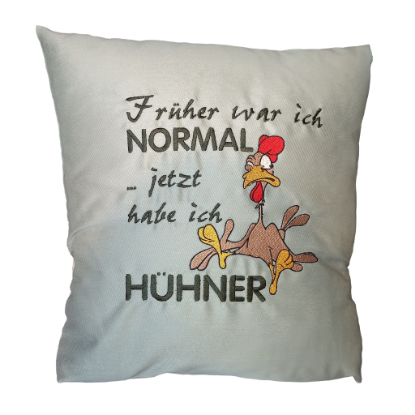 Bild von Polster "gerupfter Hahn", 40x40cm