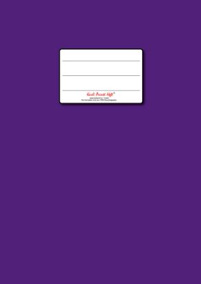 Bild von QU liniert mit Rahmen  9mm 24 Blatt - violett