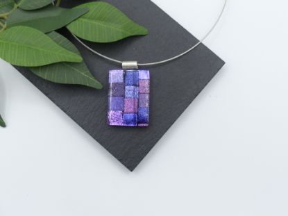 Zeige Details für Glasanhänger - Kollektion "Mosaik" - lila/violett Bild von Glasanhänger - Kollektion "Mosaik" - lila/violett