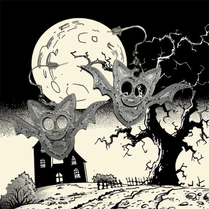 Gruselige Fledermaus-Ohrringe für Halloween – Ideales Zubehör für dein Kostüm Gruselige Fledermaus-Ohrringe für Halloween – Ideales Zubehör für dein Kostüm